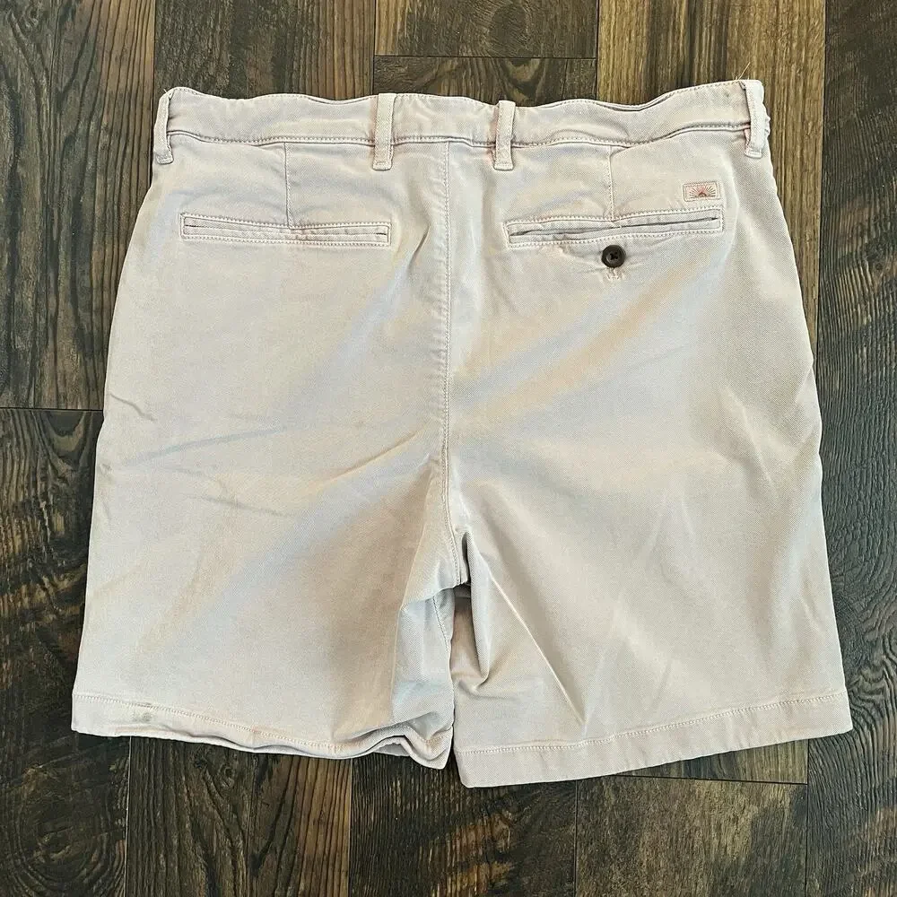 Faherty Coastline Chino Shorts Mens 33 Pink Tailored Fit Tencel Cotton 8